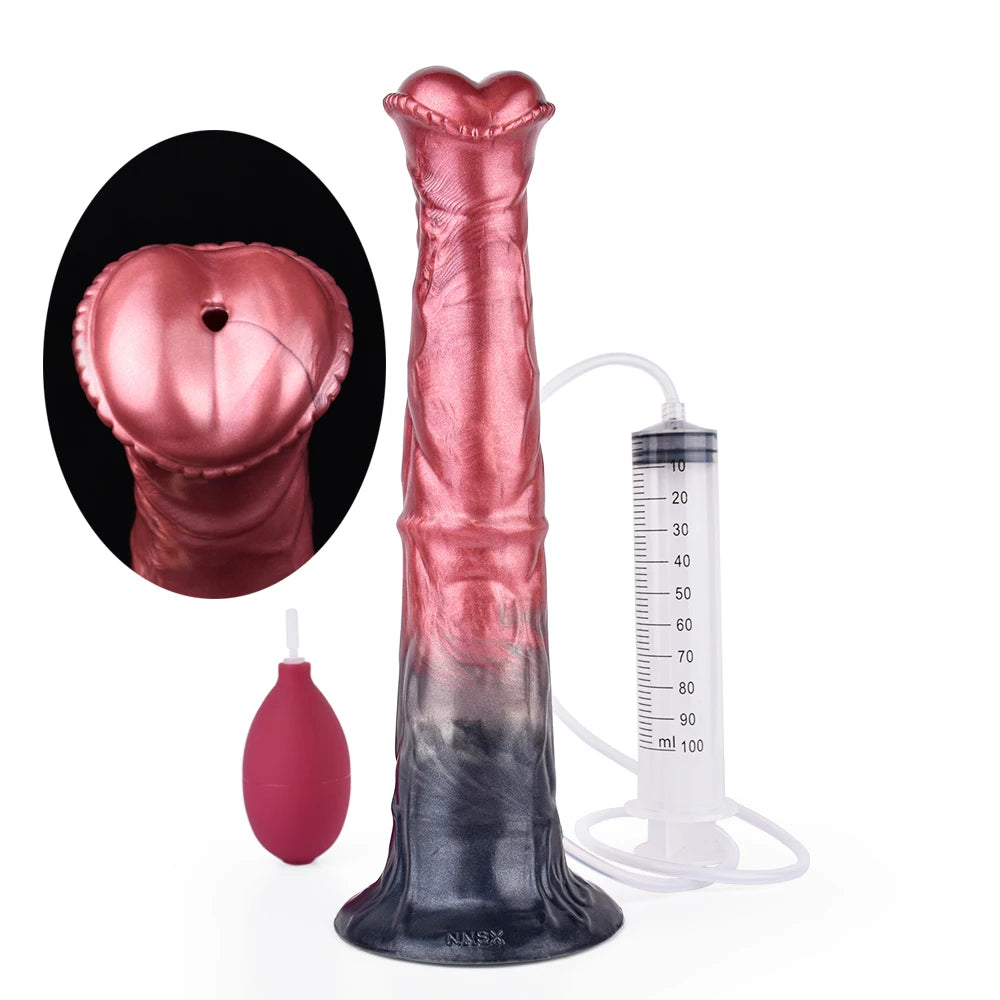 ASHBURN FERAL MUSTANG – Long Squirting Silicone Dildo with Suction Base