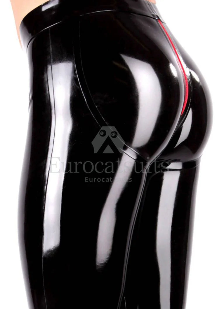 Rubber Gummi Men's latex leggings with push up effect Latex Briefs Mid Waist Rubber pants hood masks