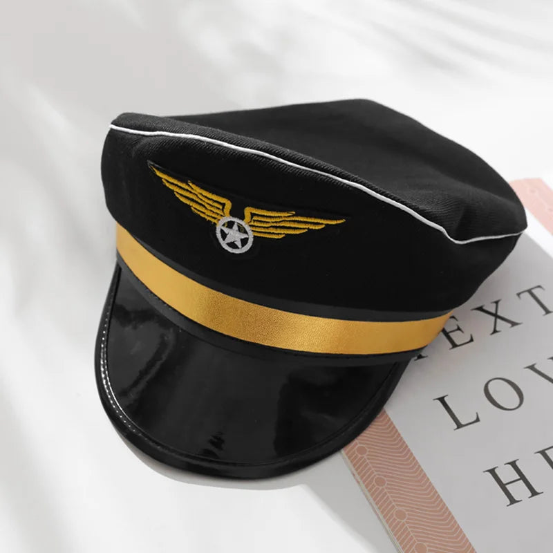 4-Piece Set Uniform Temptation Sexy Lingerie Airline Stewardess Costume Erotic Role-Playing Sexy Halloween Costume Women