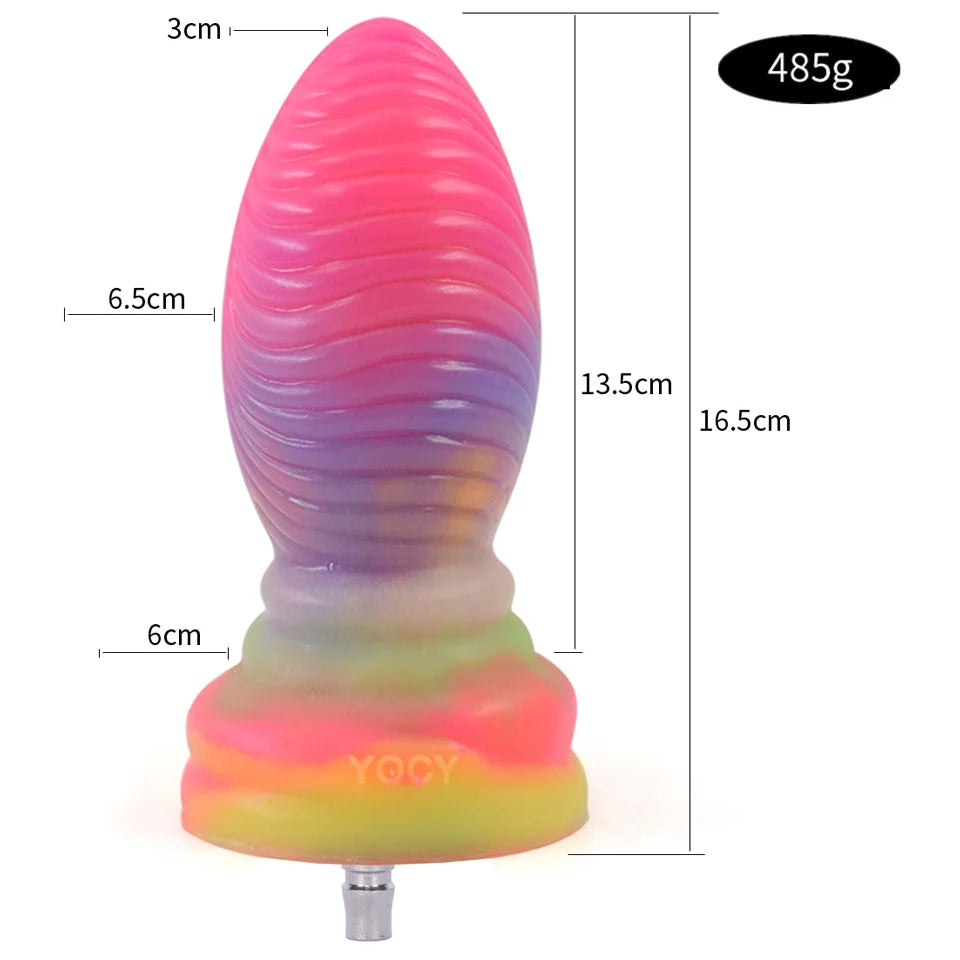 ASHBURN ROUGH BEAST Luminous Dildos for Vac-u-lock Sex Machine Dildo Glow In The Dark Night Color Fluorescent Dildos for Women Anal Toy