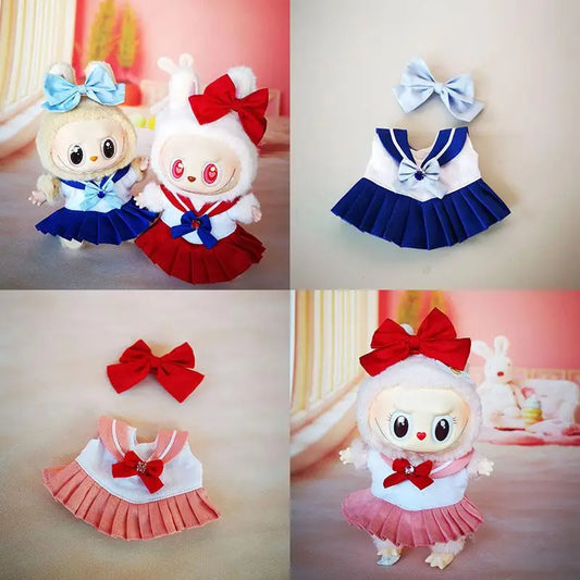 17cm Lafufu Clothes V1 Lafufu Cute Sailor Uniform Vinyl Doll Lafufu Beautiful Cute Kit  Accessories Sitting Party Gifts