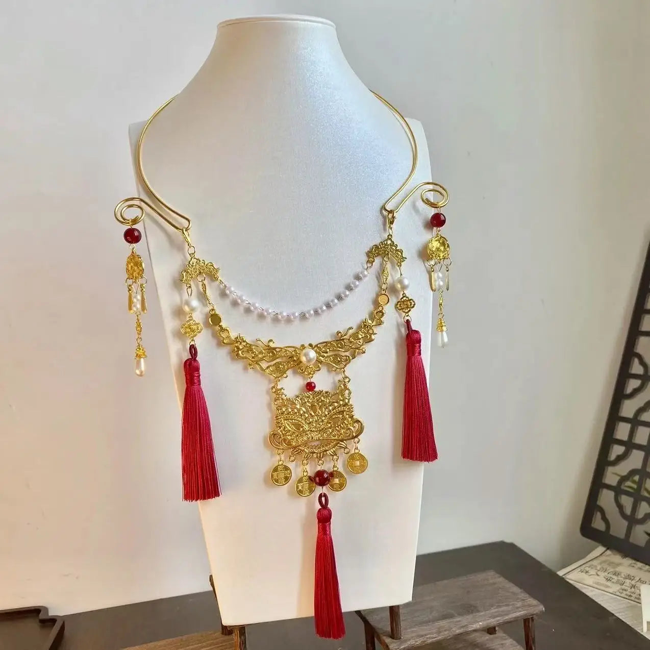 Heavenly Officials Bless Crown Prince Joy God Yue Shen's Wedding Dress Hair Crown Xie Lian Hair Crown Cosplay Han Fu Halloween