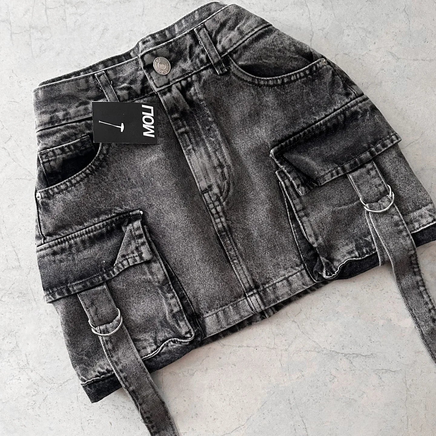 Straps Casual Versatile Multiple Pockets Denim Skirt Dress Sets Goth Womens Two Peice Sets Y2k New Fashion Strap Streetwear