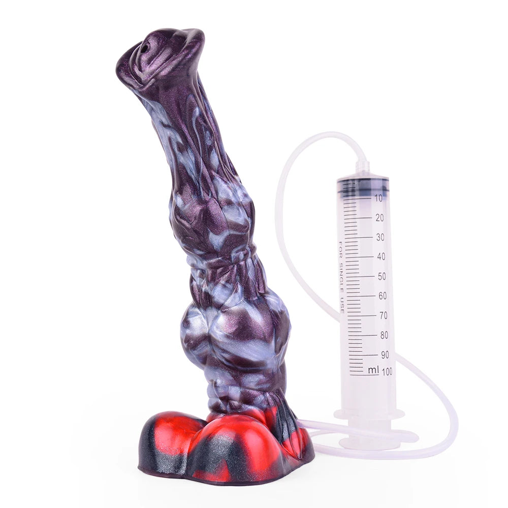 ASHBURN FERAL MUSTANG – Long Squirting Silicone Dildo with Suction Base