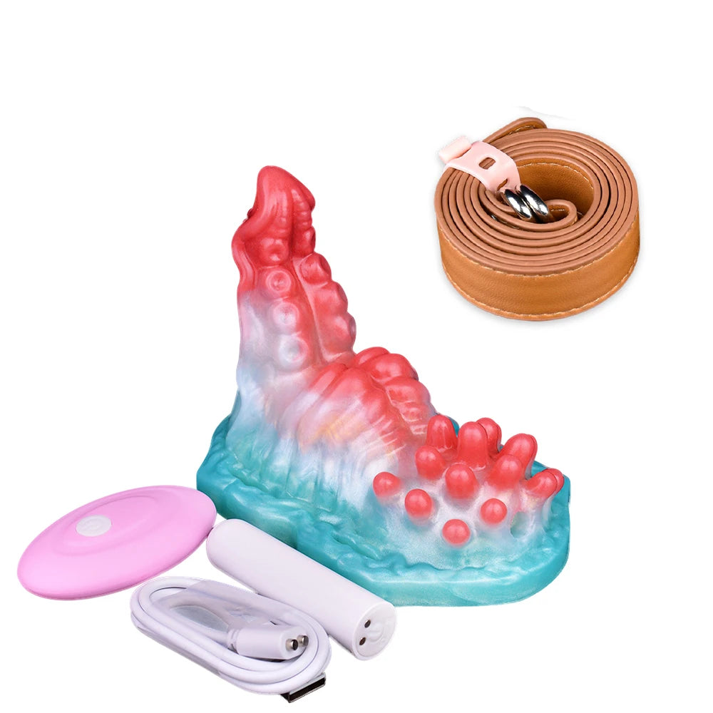 ASHBURN Wireless Control Silicone Octopus/Granule Sex Grinder Strapon Grinding Hump Friction Vibration Massage Female Masturbation