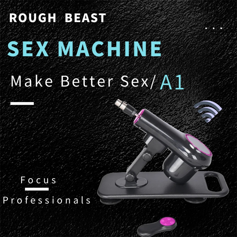 ROUGH BEAST Sex Machine for Women and Men Wireless Remote Control Masturbation Machine with Dildo Attachment Automatic Sex Toys