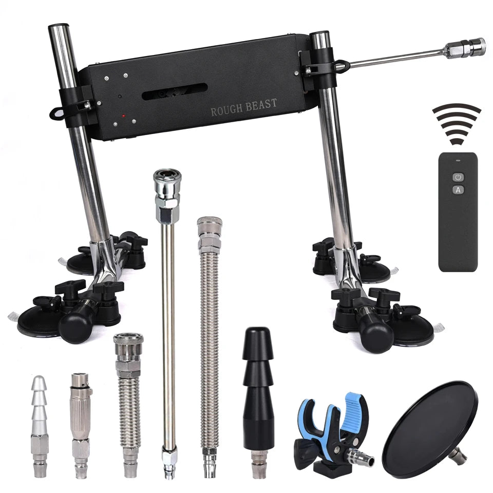 ROUGH BEAST Sex Machine for Women and Men 120W Power APP Control Masturbation Machine with Vac-U-Lock Dildos 2 People Sex Toys