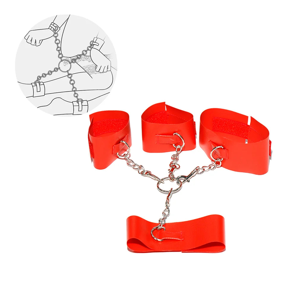 JIUAI Metal Anal Hook with Leather Collar Sexual Kits BDSM Erotic Bondage Restraint Game for Fetish Couples Adult Anal Sex Toys