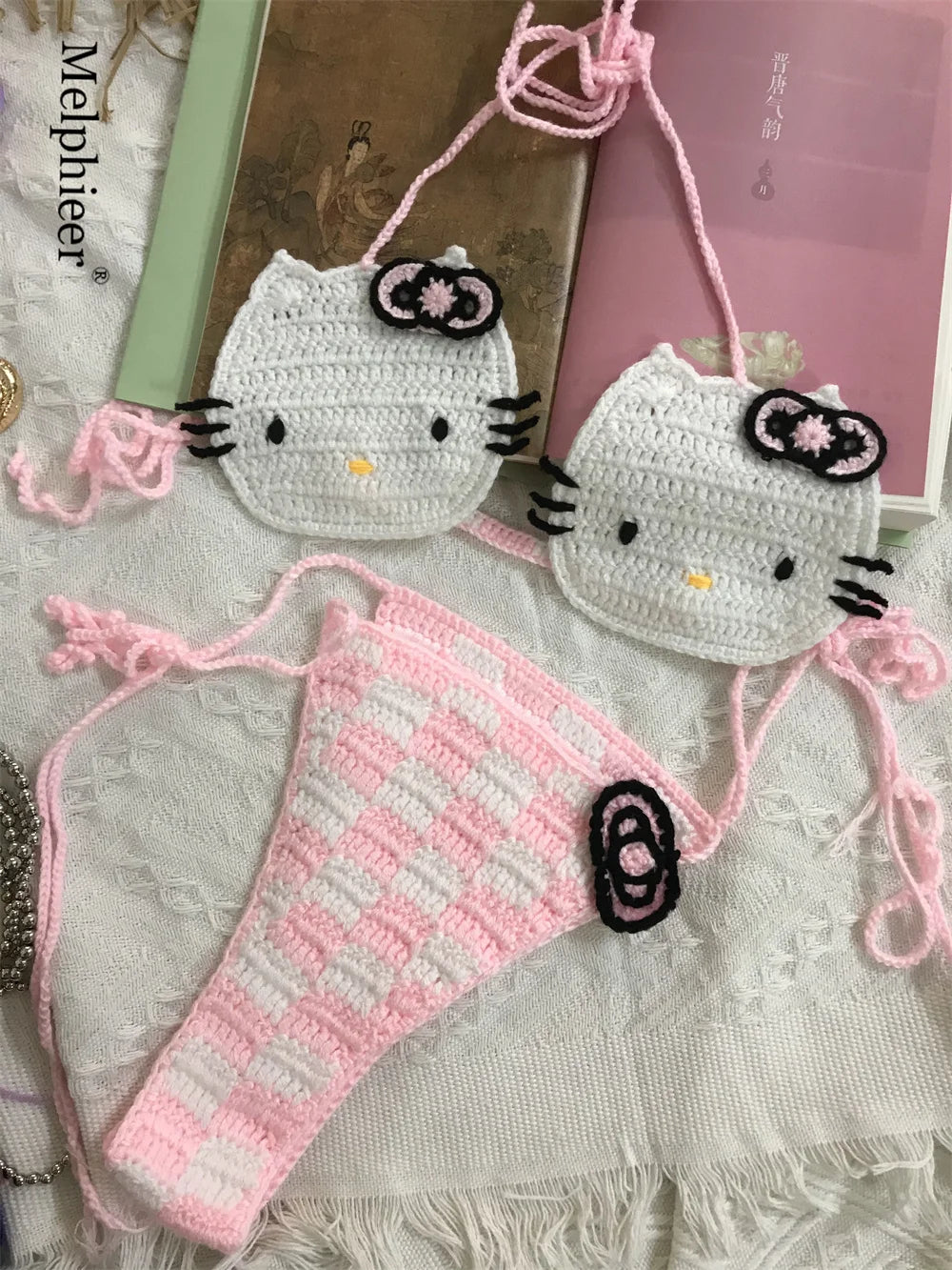 Ashburn Cute Crochet yarn Bikini Set 2 Pieces color variety