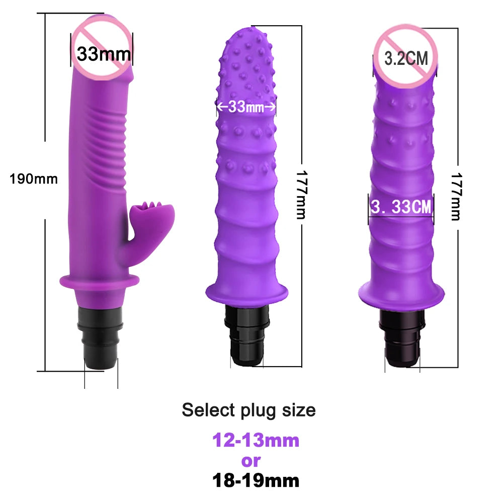 Massage Gun Heads vibration dildo penis adult sex toys silicone head VIBRAT for Fascia gun percussion Vibrators for Female Man