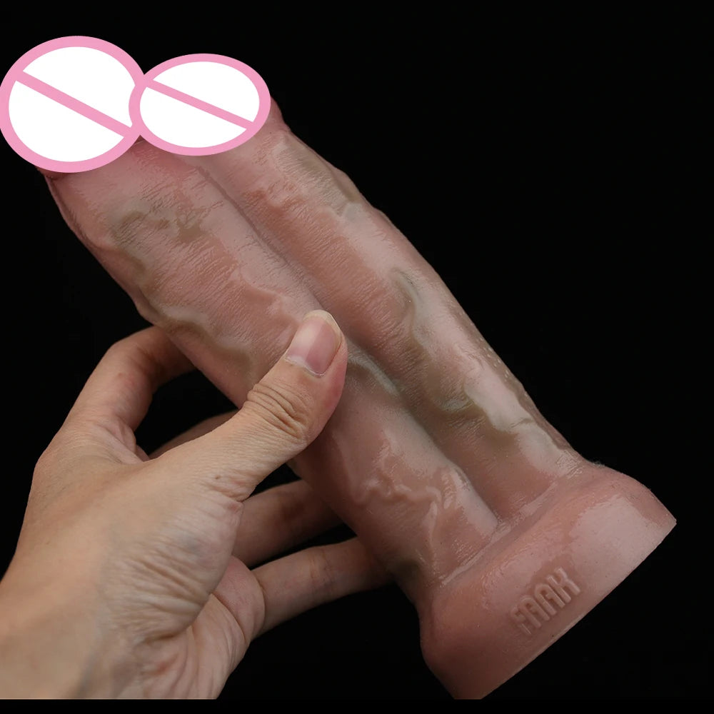 ASHBURN Silicone Skin Touch Realistic Double CONNECTED "FROCKING"DILDO Seamless Lifelike PenisS