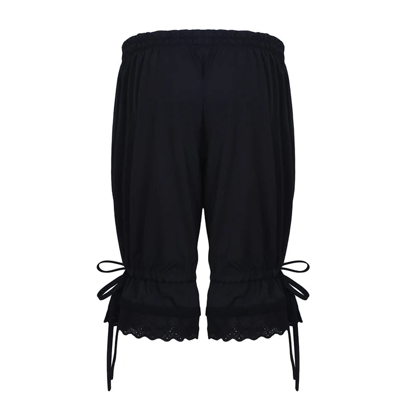 Short Pants Summer lace Women Shorts Fashion Female Wide Leg Pants Casual Loose  Elastic Wasit Shorts