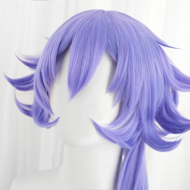 ROLECOS Game LOL Battle Bat Xayah Cosplay Wig 45cm Purple Color Women Xayah Wigs Heat Resistant Synthetic Hair