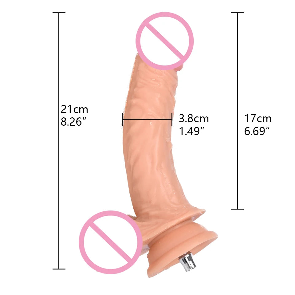ROUGH BEAST Sex Machine Flesh-colored Dildos Attachment for Vac-U-Lock Masturbation Machine Automatic Sex Toy Accessories