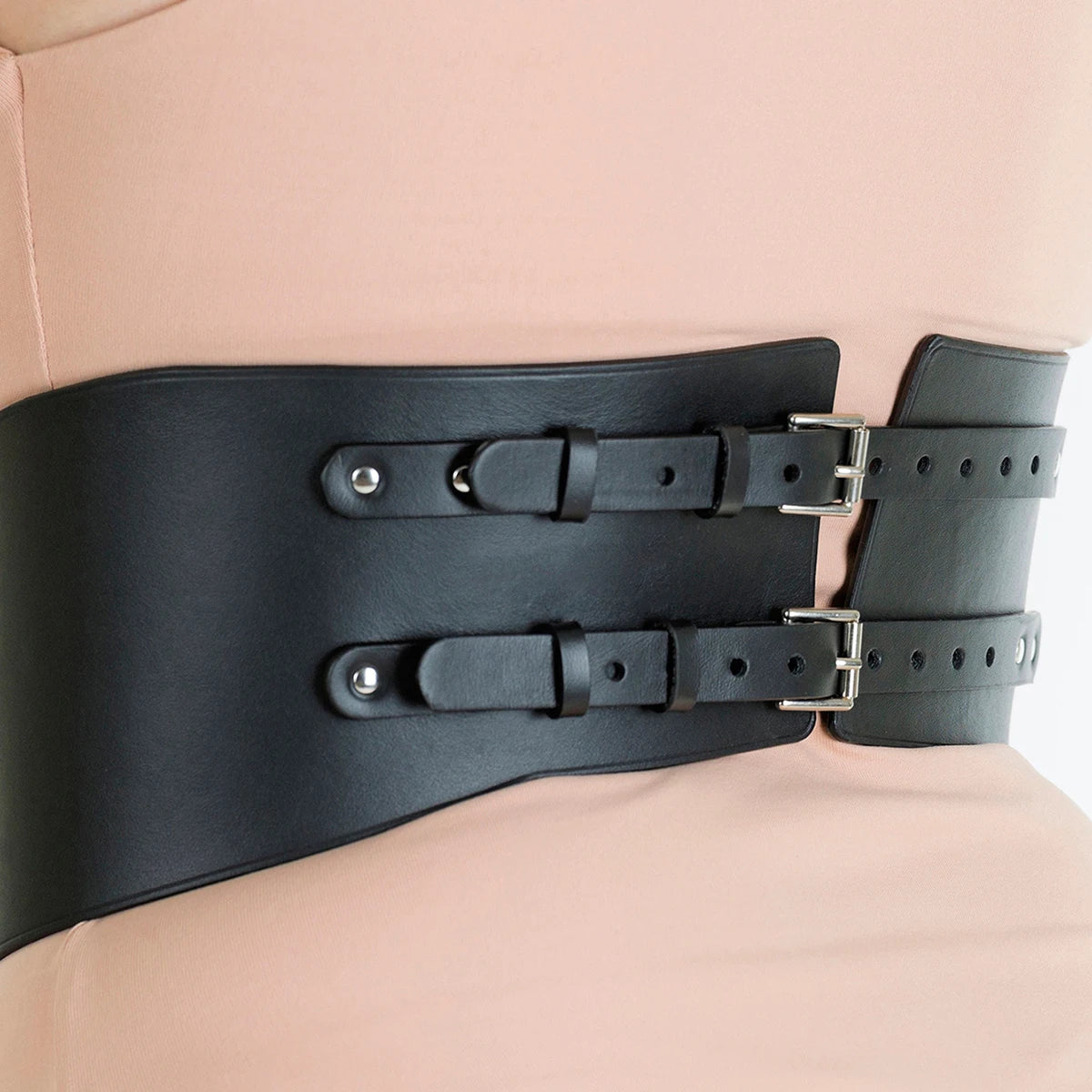 Wide Leather Belt Women Belt Female Street Style Wide   Decoration Wide Black Belt Plus Size Belt Punk Leather Corset Belt