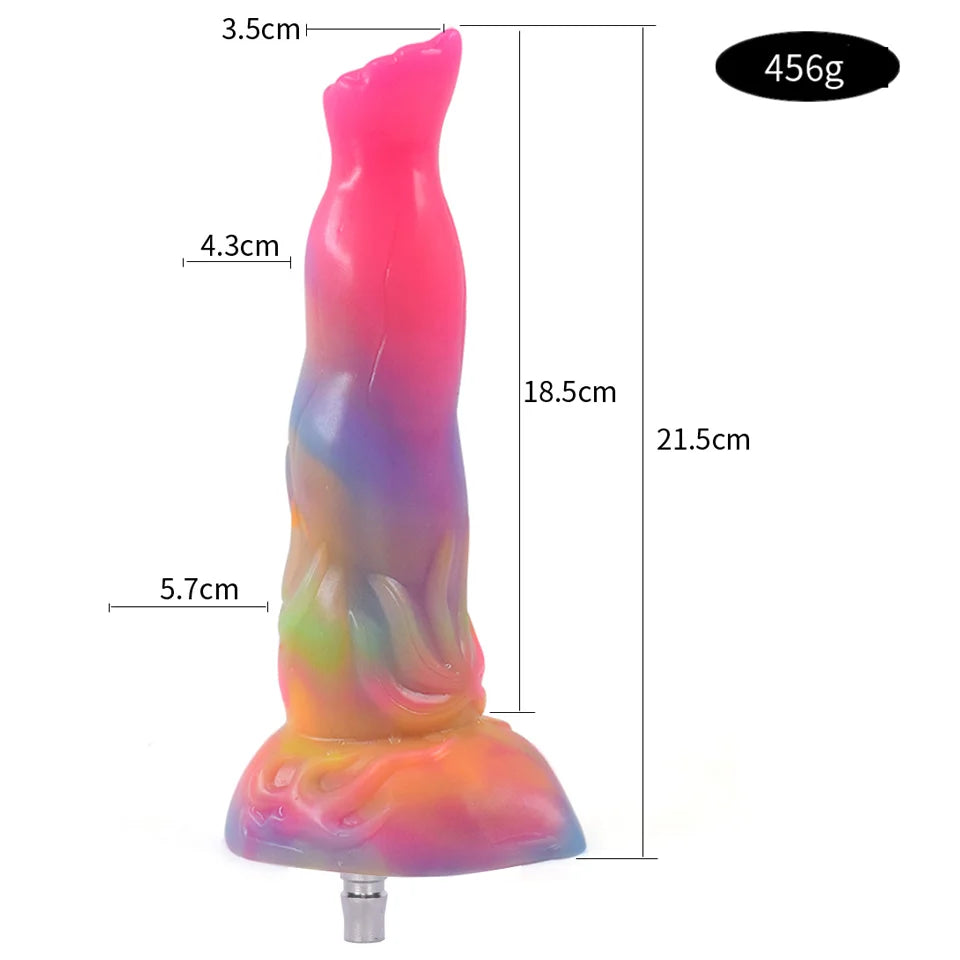 ASHBURN ROUGH BEAST Luminous Dildos for Vac-u-lock Sex Machine Dildo Glow In The Dark Night Color Fluorescent Dildos for Women Anal Toy