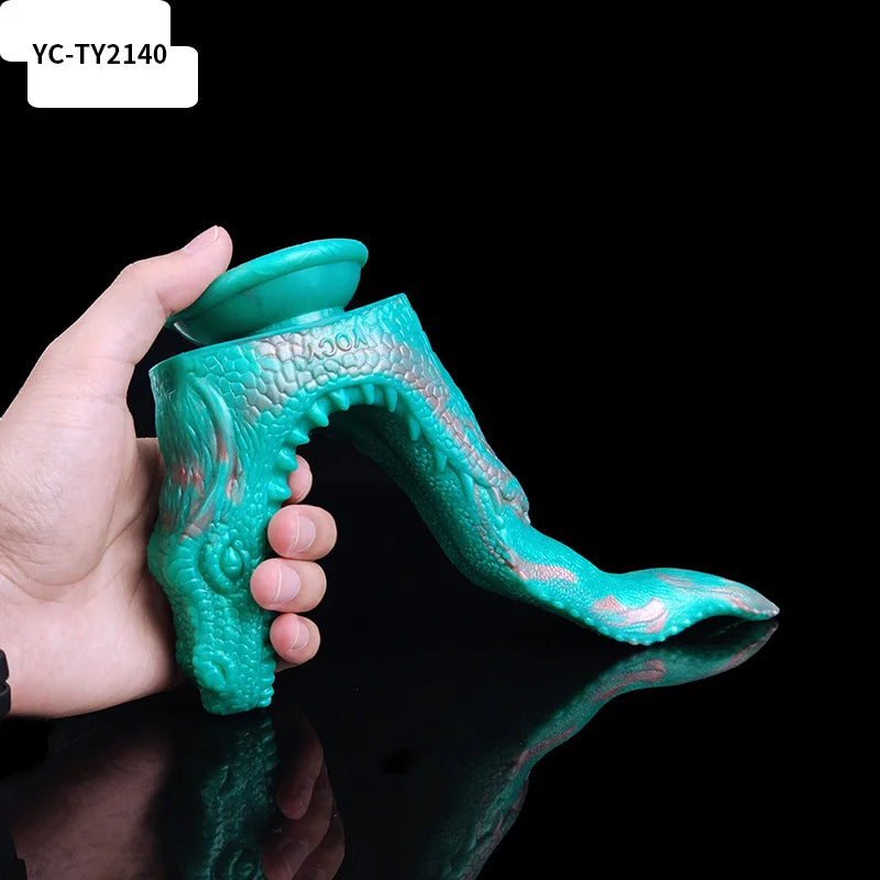 Ashburn Double monster With Suction Cup Realistic Dragon Tongue