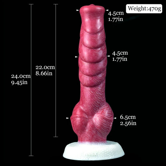 ASHBURN Thick Scales Knot STALLION  DILDO