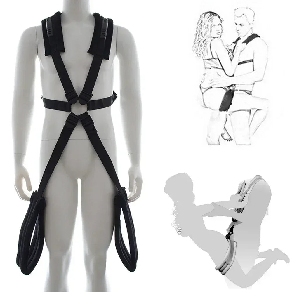 ASHBURN BDSM Sex Toys Bandage Swing Binding Spreader Adult Games Erotic Man Chastity Couples Nylon Swinging Belt Restraint Set Sexy Sh