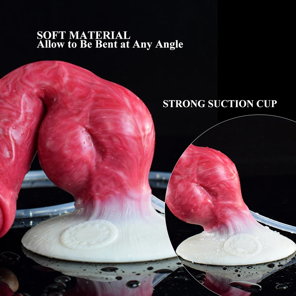 ASHBURN Ejaculation Large Knot Silicone with Squirting Function Strong Sucker