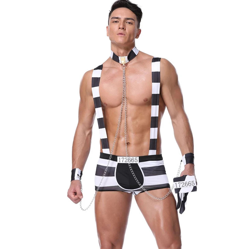 Multiple Sexy Men Navy Sailor Suit Cop Doctor Prisoner Costume Erotic Temptation Playsuit Cosplay Party Fancy Dress