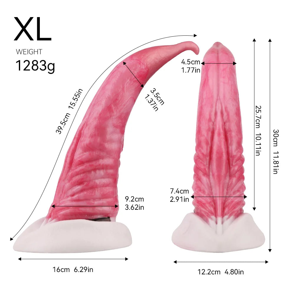 ASHBURN Huge S-XXL 17 IN Alien Tongue Silicone Toy
