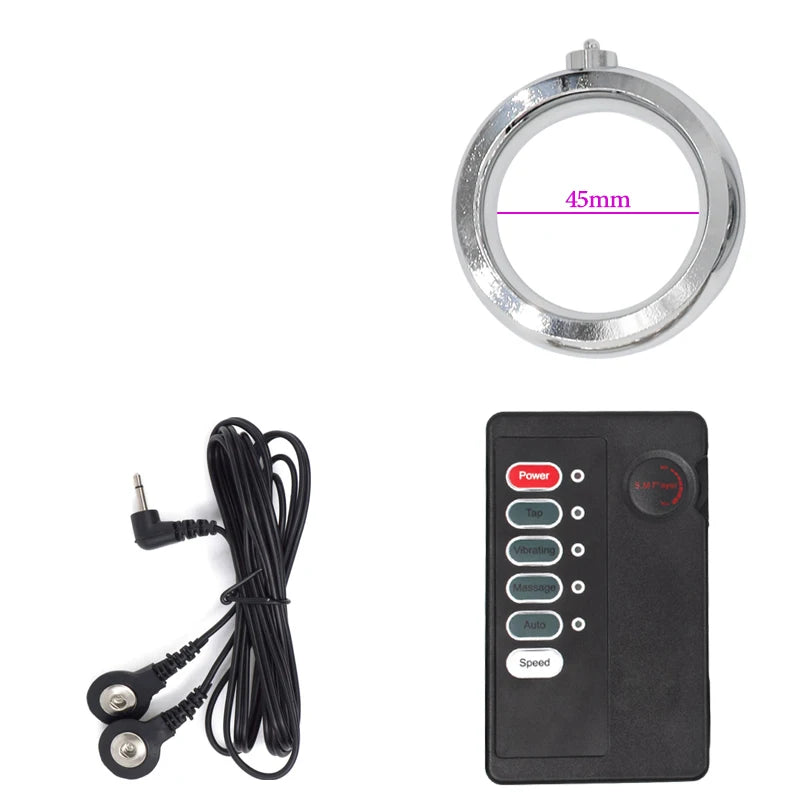 Metal Cock Ring Men Set Urethra Shock Stimulator Medical Fetishism 6/8mm Penis Plug Electric Bdsm Cbt Electro Shock Therapy