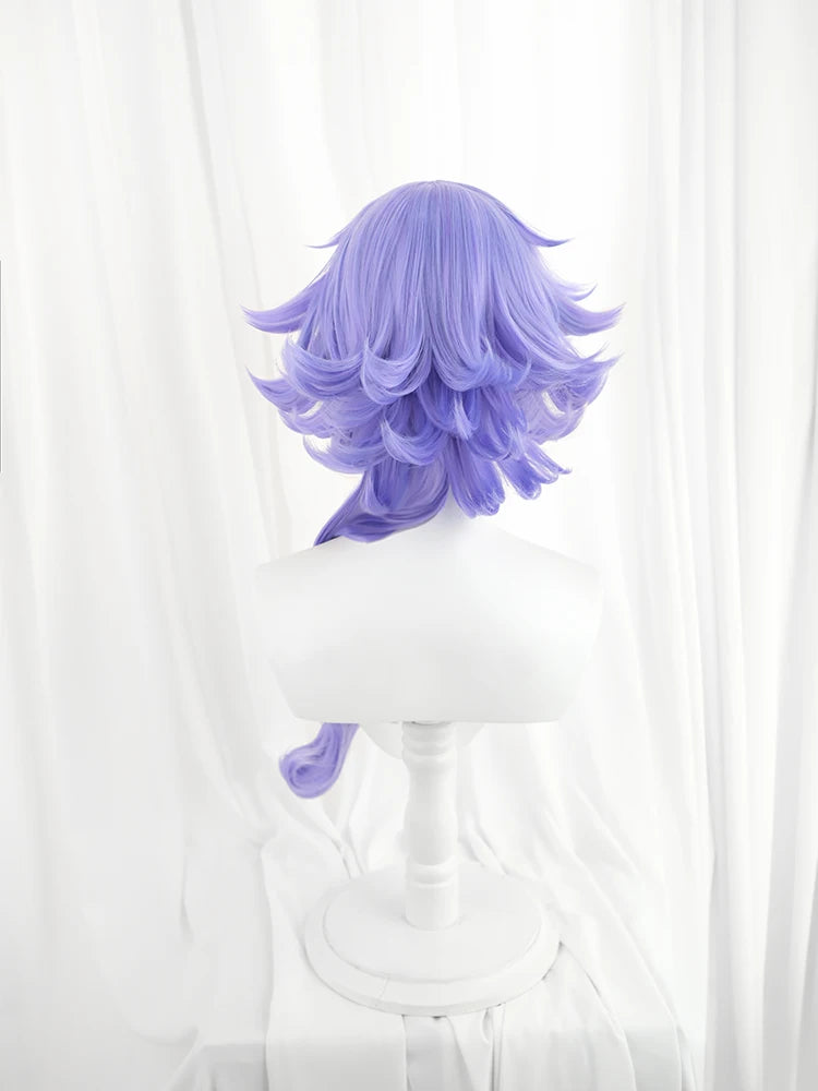 ROLECOS Game LOL Battle Bat Xayah Cosplay Wig 45cm Purple Color Women Xayah Wigs Heat Resistant Synthetic Hair