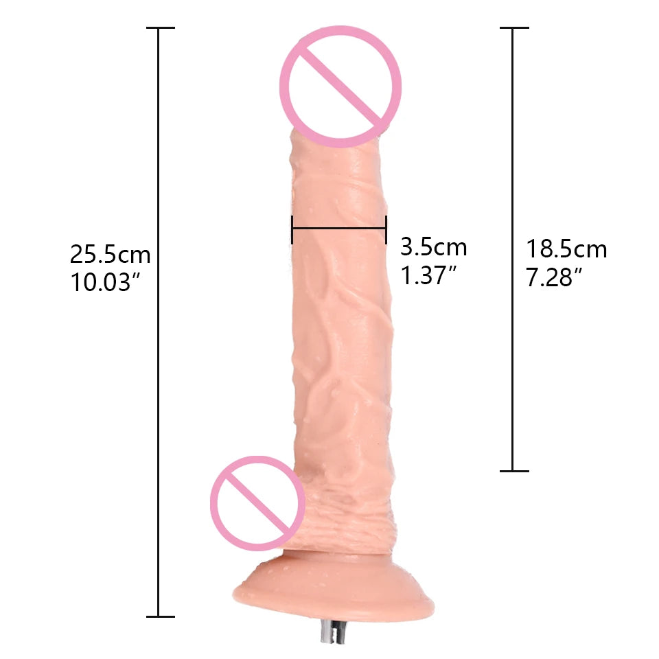 ROUGH BEAST Sex Machine Flesh-colored Dildos Attachment for Vac-U-Lock Masturbation Machine Automatic Sex Toy Accessories