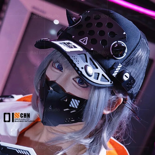 Game Cyberpunk Cosplay Mask  Accessories Women Sci-fi mechanical mechs Mask Hand Armor Cosplay Props Halloween