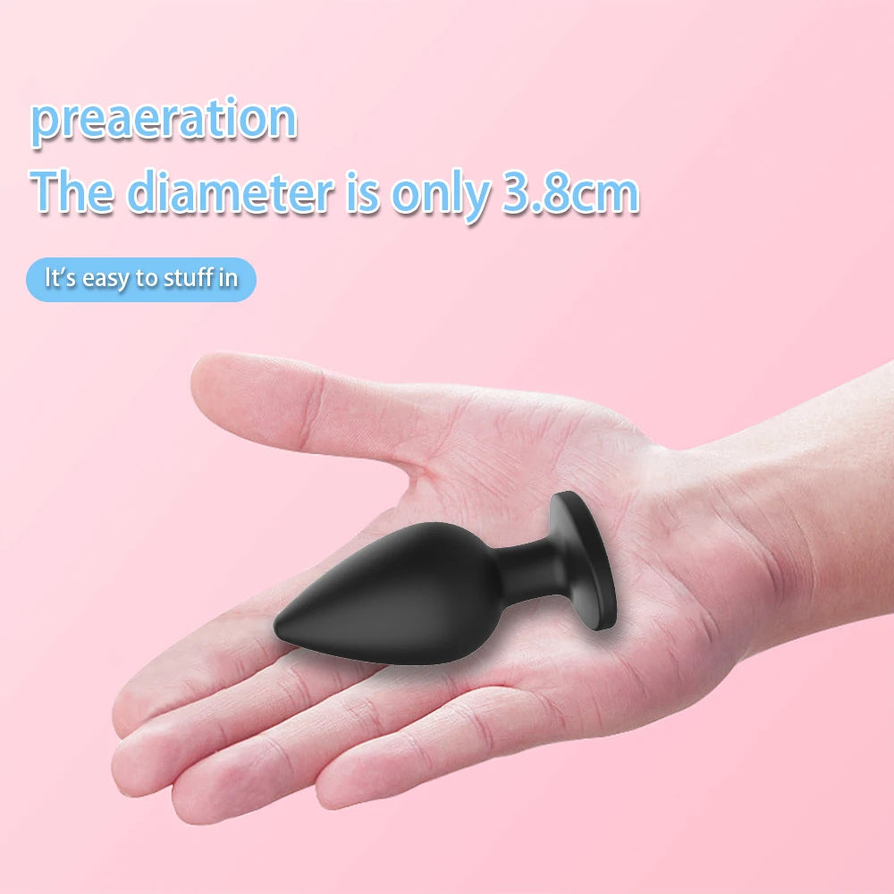 ASHBURN Inflatable Silicone Anal Plug Dilator Expandable Pump Butt Silicone Huge Anus Prostate Massager Anal Sex Toy For Men Couples