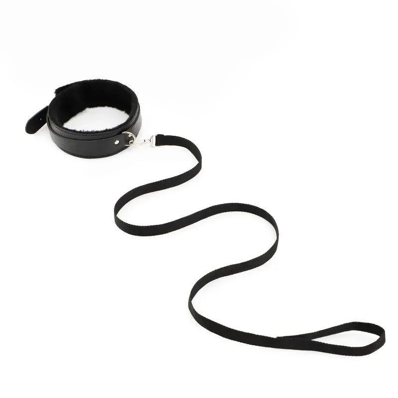 BDSM Kits Sexy Leather Plush Sex Bondage Set Handcuffs Sex Games Whip Gag Nipple Clamps Sex Toys For Couples Exotic Accessories