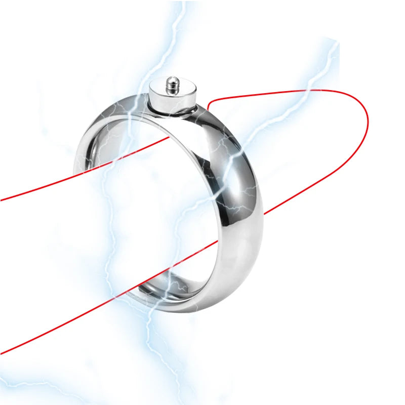 Metal Cock Ring Men Set Urethra Shock Stimulator Medical Fetishism 6/8mm Penis Plug Electric Bdsm Cbt Electro Shock Therapy