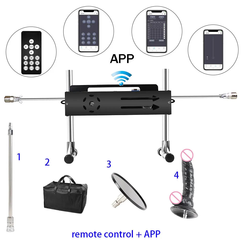 NEW Wireless APP Sex Machine with Amazing Features,Powerful,All Angle Adjustable,No Moveback Machine,200W motor, stroke 15cm