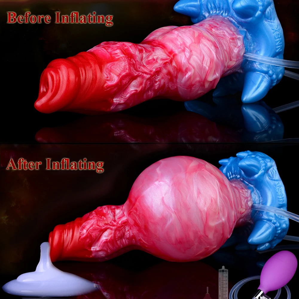 ASHBURN Inflatable Squirting Knot Dildos