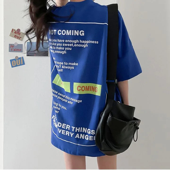 2024 Summer Ladies Sport Wear Korean Version New Cotton Short Sleeve Top Outdoor Casual Teenage Girls Popular O-neck T-shirt