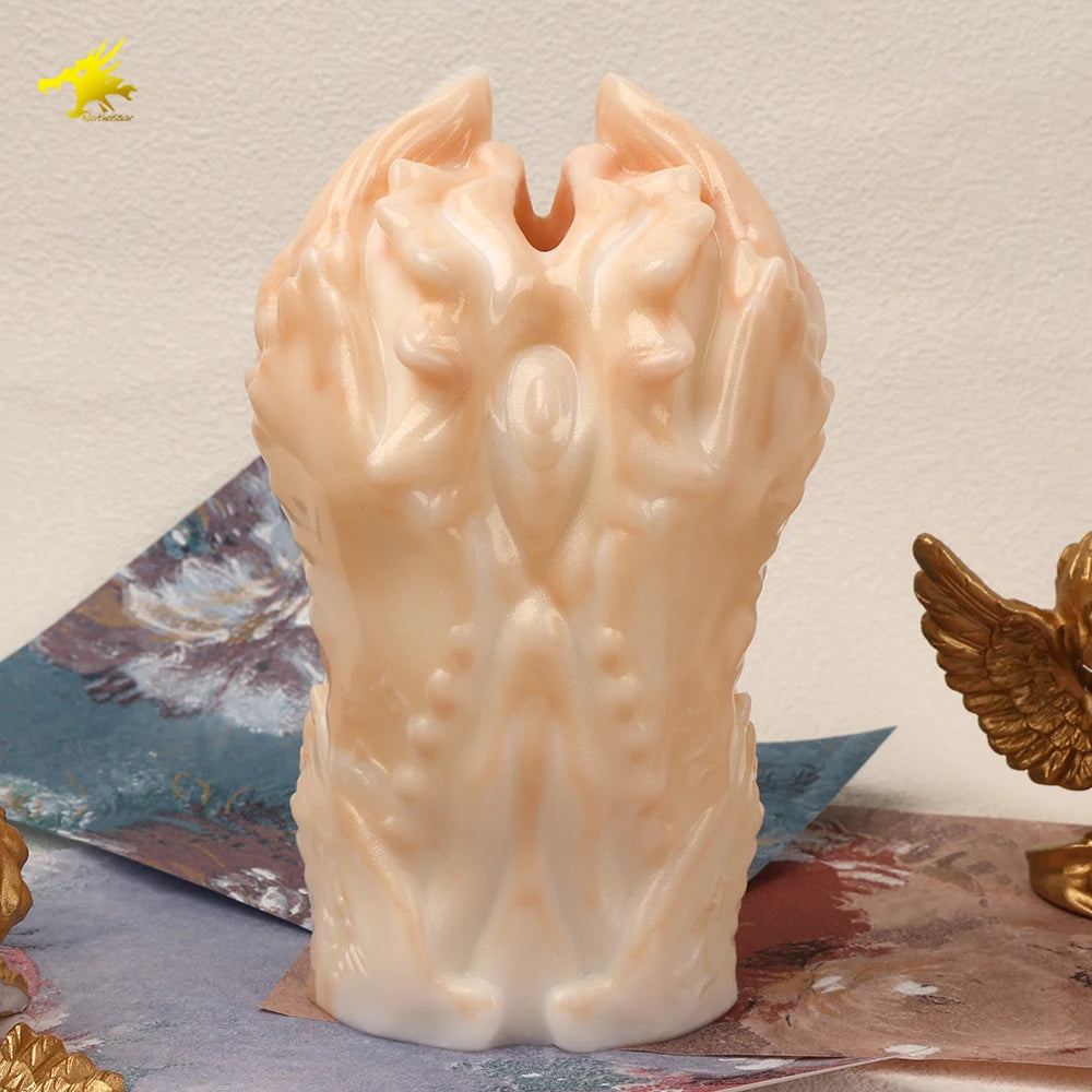 Male Masturbation Cup Milk Bottle Shape Silicone Masturbator Soft Emulational Vaginal Bulge Manual Sex Toys for Man
