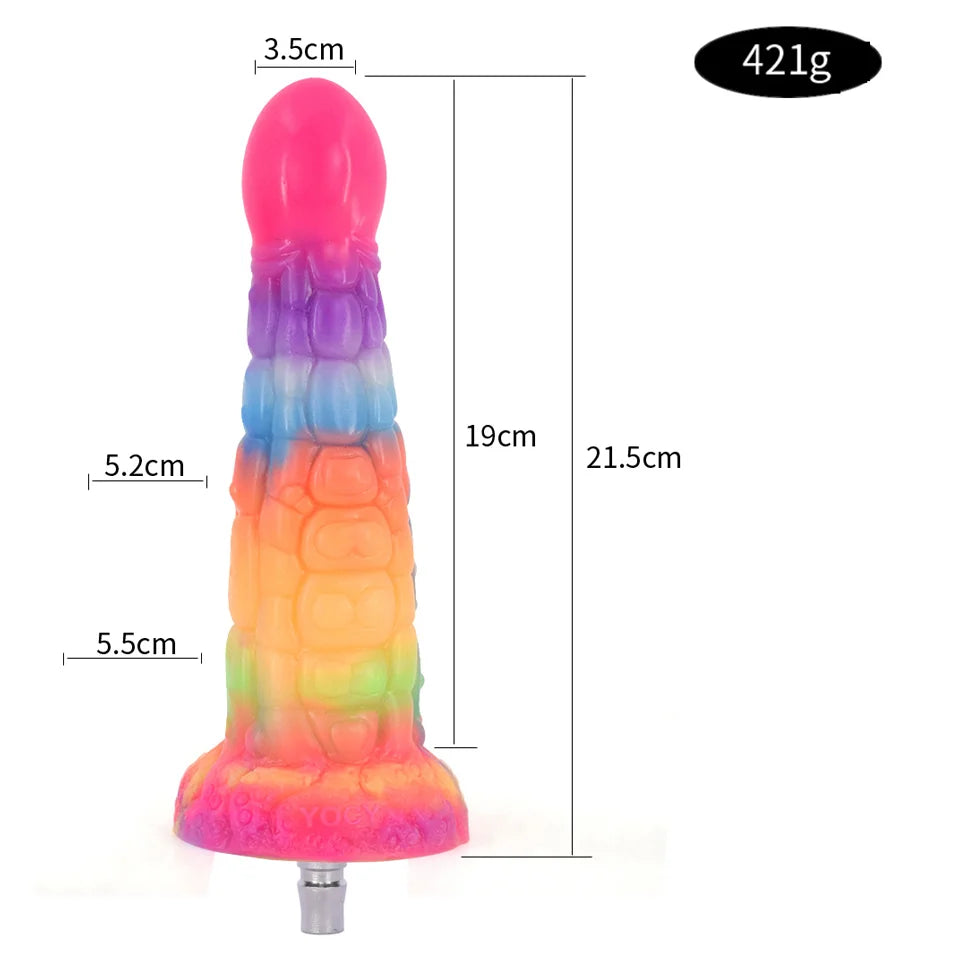 ASHBURN ROUGH BEAST Luminous Dildos for Vac-u-lock Sex Machine Dildo Glow In The Dark Night Color Fluorescent Dildos for Women Anal Toy
