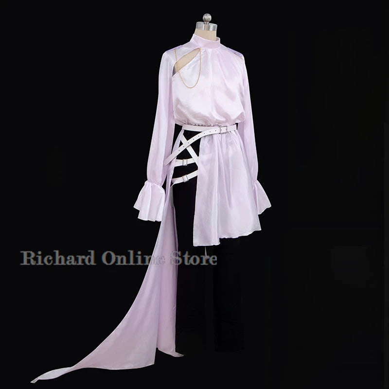Alien Stage Luka Cosplay Costume Wig Top Pants Anime Idol Cosplay Role Playing Party Suit Mens Fancy Halloween Carnival Outfit