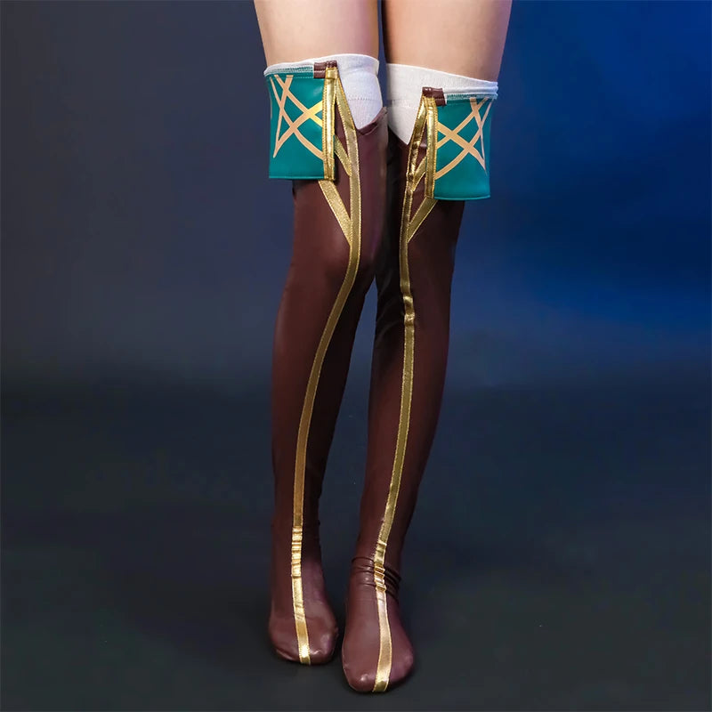 ROLECOS LOL Aurora Cosplay Costume Game LOL Champion The Witch Between Worlds Aurora Halloween Women Suit with Hat Champion Skin