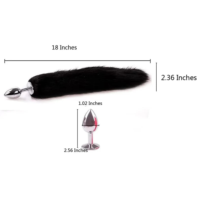 Sexy Foxtail Anal Plug Role Play BDSM Sex Toy Men's Prostate Massager Female Male Anal Plug 18+ Couple Flirting Adult Game Props