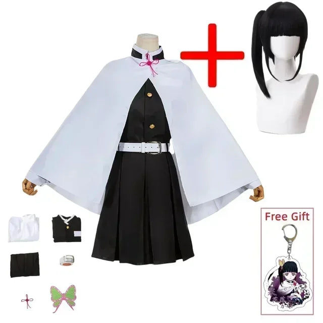 Tsuyuri Kanao Cosplay Kostuum Volwassen Kind Anime Uniform Vrouwen Kimono Haori Pruik Halloween Kleding