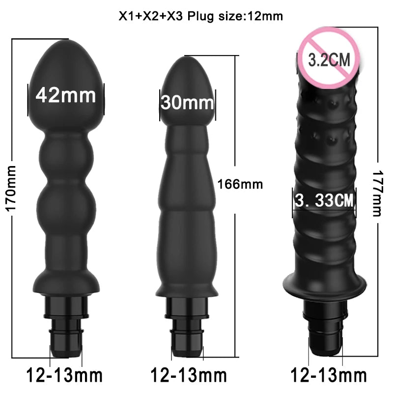 Massage Gun Heads vibration dildo penis adult sex toys silicone head VIBRAT for Fascia gun percussion Vibrators for Female Man