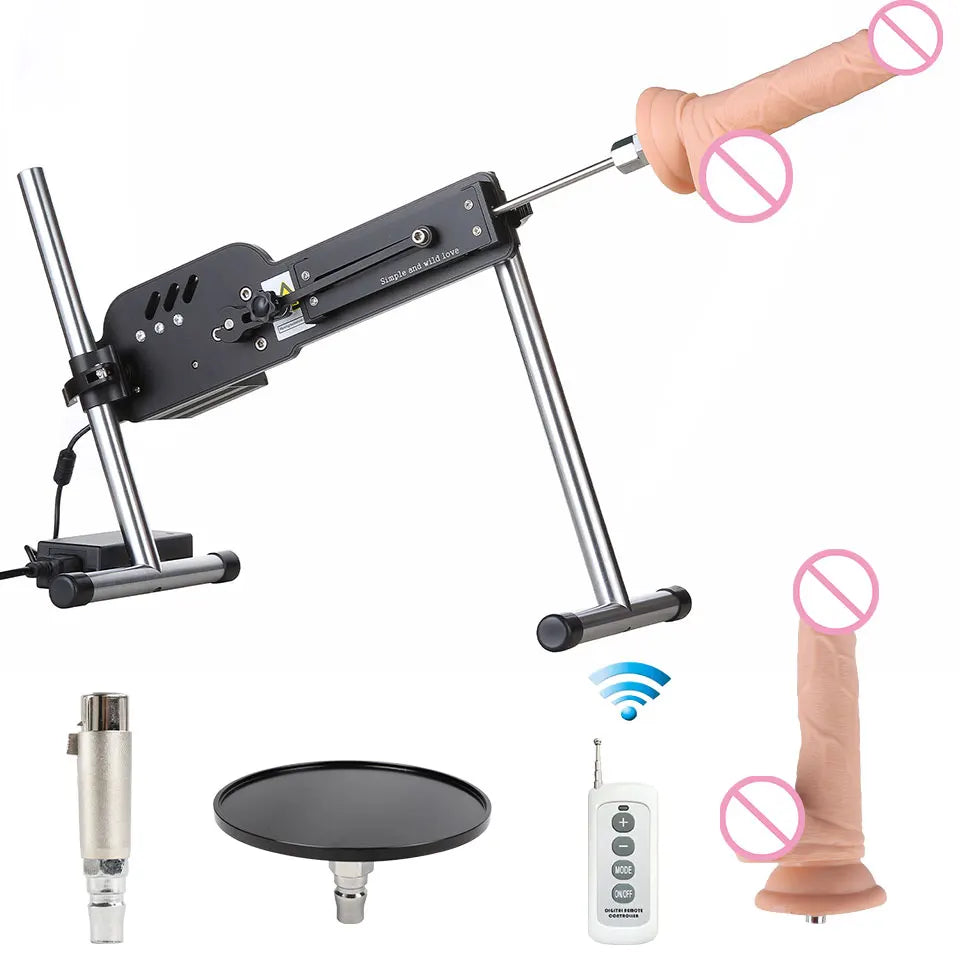 FREDOUCH Upgrade Sex Machine with Remote Control Super Silent Ultra Adjustable Vac u Lock 30db 120W love machine with free big d