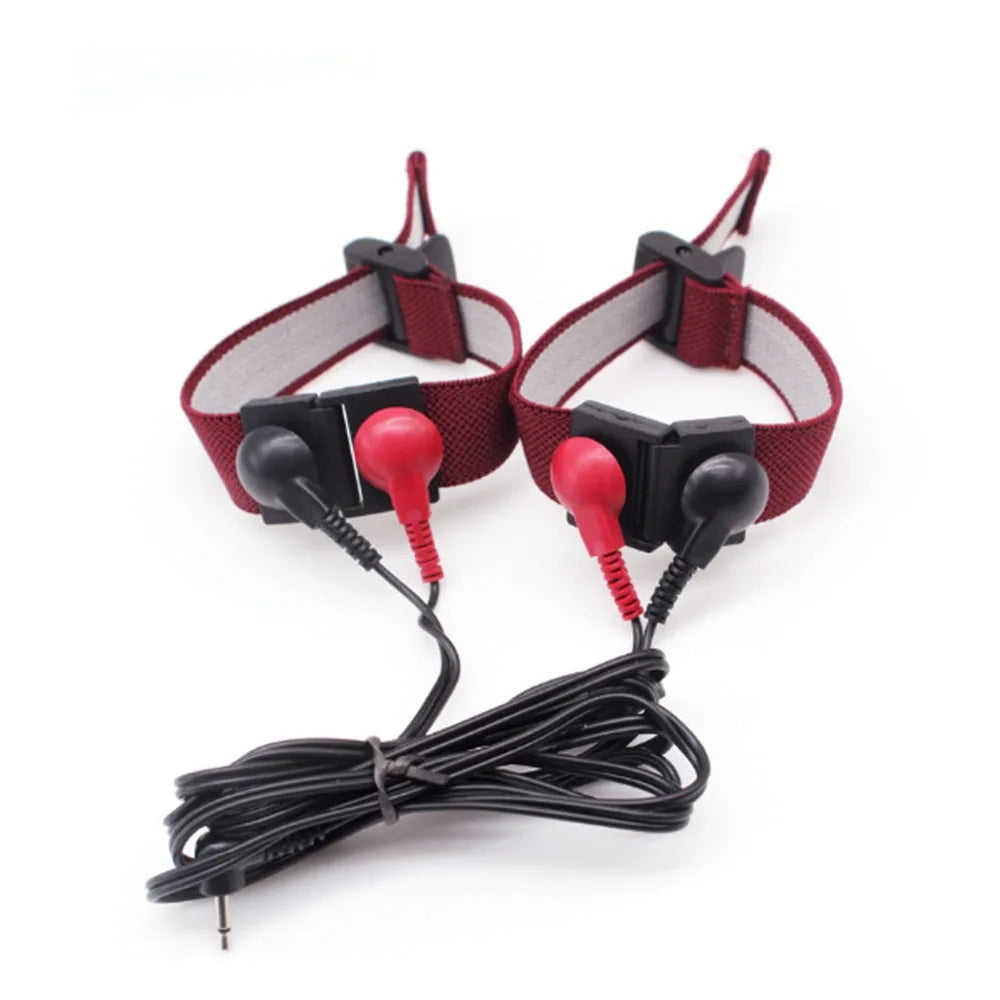 ASHBURNS Electro Shock Anal Butt Plug Electric Nipple Sucker Clamps E-stim Penis Plug Ring Cock Cage SM Chastity Couple Sex Medical Toys