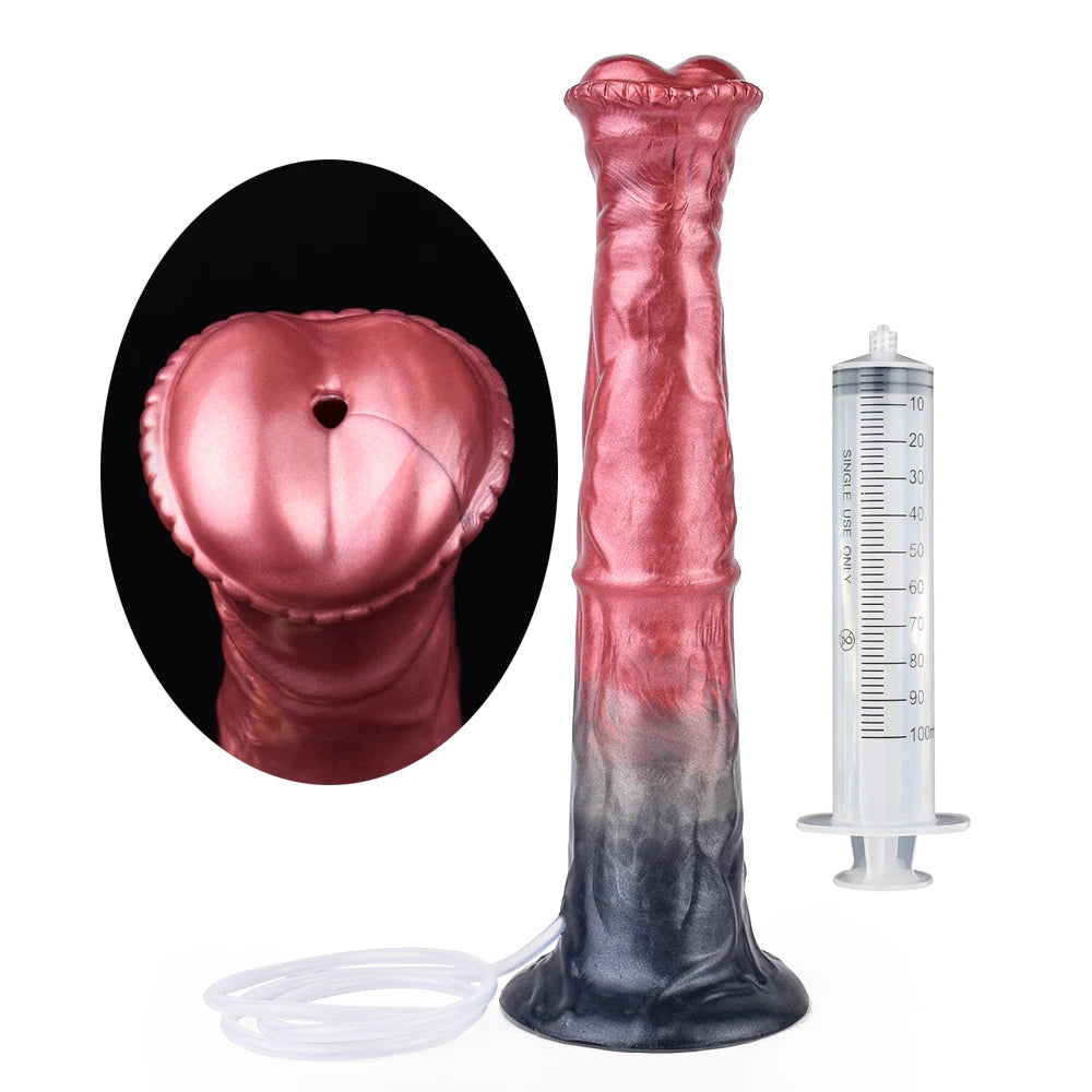 ASHBURN FERAL MUSTANG – Long Squirting Silicone Dildo with Suction Base
