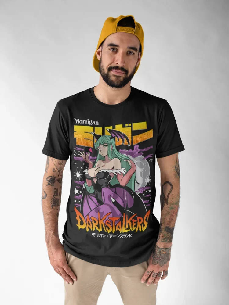 Morrigan Aensland T-shir Darkstalkers Shirt Girl Anime Waifu Gift Shirt All Size  Oversized T Shirt  Graphic T Shirts Fashion