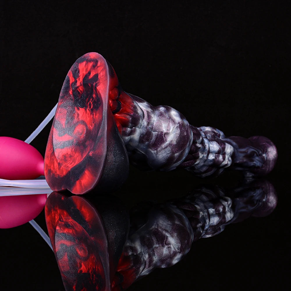 ASHBURN Huge Knot Squirting STALLION Dildo Silicone Water Spray