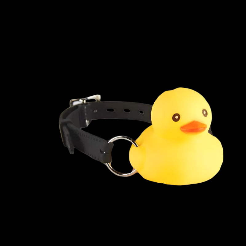 ASHBURN DUCKS Leather Harness Mouth Silicone Duck Gag Mouth