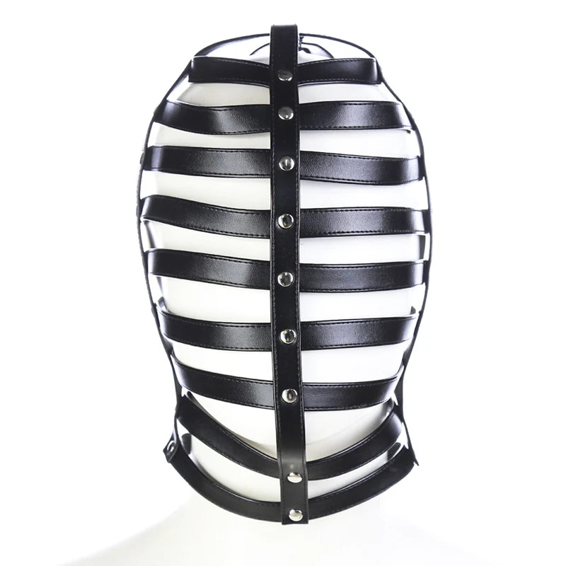 Bdsm Anonymous Mask Leader's Headgear Role Play Bondage Hood Adult Game Sexy Toy Devil's Tail Anal Plug Triangle Arrow Slave Whi